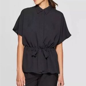 5 for $45 Prologue Black Short Sleeve Blouse